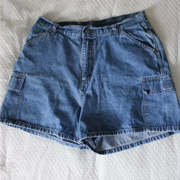 Vintage Riders Denim Cargo Shorts |100% cotton | Size 16 - Picture 1 of 7